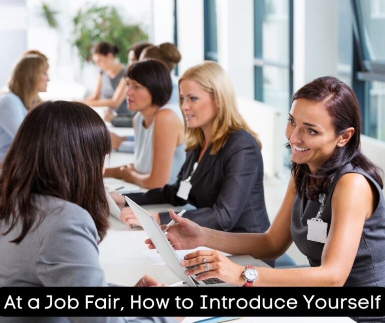 At a Job Fair, How to Introduce Yourself